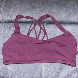 Maroon lulu sports bra